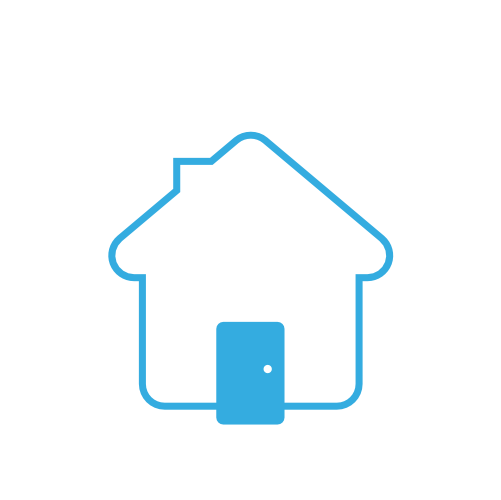 Internet neighbor logo in white with a transparent background